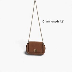Mango Terricota Shoulder Bag with Gold Chain Strap